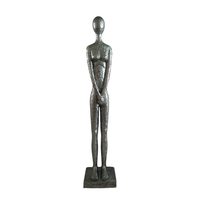 ANKHOU DECO FIGURE POLYRESIN SILVER 14x11xH67cm PR
