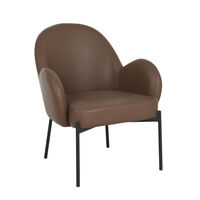 SCOTCH ARMCHAIR FABRIC BROWN METAL BLACK E1 PRC