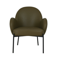 SCOTCH ARMCHAIR FABRIC GREEN OLIVE GREEN METAL BLACK E1 PRC
