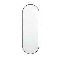 SORTY MIRROR ALUMINIUM BLACK 120x40xH15cm E1 PRC