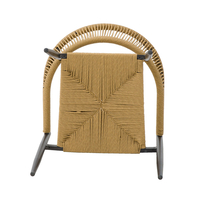 MEZZA LUNA ARMCHAIR ALUMINIUM BLACK NATURAL 56x55xH78cm PRC