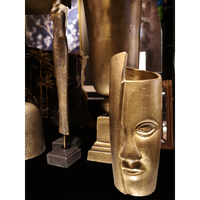 KEREN VASE ALUMINIUM GOLD ANTIQUE D10xH25cm IN