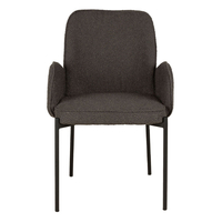 PETALS CHAIR FABRIC GREY DARK METAL BLACK PRC