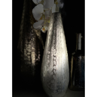 DROP VASE ALUMINIUM SILVER D13xH36cm IN