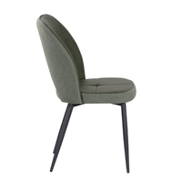 BOUTON CHAIR FABRIC OLIVE GREEN METAL BLACK PRC