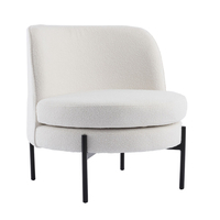 CESTA ARMCHAIR FABRIC CREAM METAL BLACK PRC