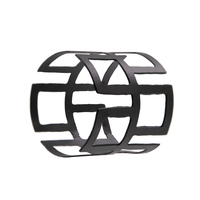 QUADRATE CASE NAPKIN RING METAL BLACK 4x4xH4cm IN
