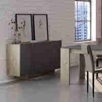 INTRO SIDEBOARD MELAMINE SONOMA DARK CEMENT DARK 150x40xH79,5cm E1 EU