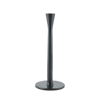 LYSE CANDLE HOLDER ALUMINIUM BLACK D13xH48cm IN