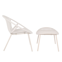 NADIN ARMCHAIR SET 2PCS PP OFF WHITE PRC