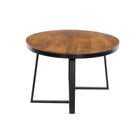 OVO COFFEE TABLE WOOD ACACIA WALNUT METAL BLACK 121x71xH44cm IN