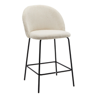 VOTSALO STOOL BAR FABRIC CREAM METAL BLACK E1 PRC
