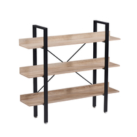 HORIZON BOOKCASE 3SHELVES CHIPBOARD WITH MELAMINE SONOMA BLACK 120x28xH106cm E1 PRC