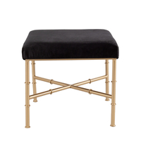 VICTOR STOOL FABRIC BLACK GOLD E1 PRC