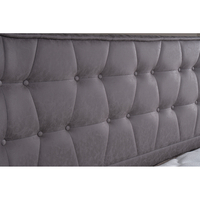 ORIGAMI BED WITH STORAGE (FOR MATTRESS 160x200cm) VELVET GREY 26-902 E1 TR
