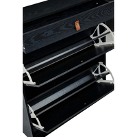 PORTOBELLO SHOERACK 2DOORS 1DRAWER CHIPBOARD WITH MELAMINE CARTA BLACK OAK E1 PRC
