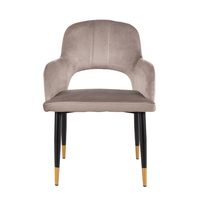 GALA 2 CHAIR FABRIC BEIGE METAL BLACK E1 PRC
