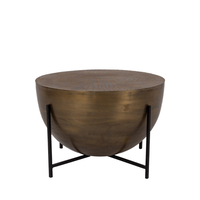 MONTANA COFFEE TABLE METAL BRASS ANTIQUE BLACK 56x56xH38cm IN