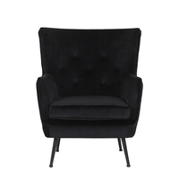SERPATINA ARMCHAIR FABRIC BLACK METAL BLACK E1 PRC