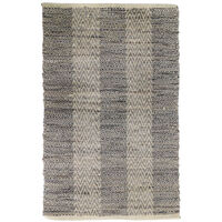 FISHBONE CARPET LEATHER GREY BEIGE 60x90cm IN