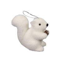 XMAS POWDER SQUIRREL 2 SQUIRREL POLYFOAM PLASTIC W
