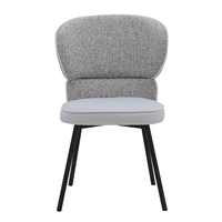 SAHARA CHAIR FABRIC GREY LIGHT METAL BLACK E1 PRC