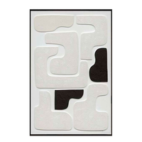 RENVO PAINTING DECORATIVE 80x120x5 CANVAS WHITE BLACK WOOD BLACK