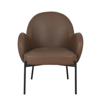 SCOTCH ARMCHAIR FABRIC BROWN METAL BLACK E1 PRC