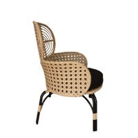 LOOM ARMCHAIR PE WOVEN NATURAL BLACK 65x69xH94cm PRC