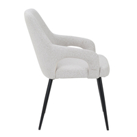 PONTE CHAIR FABRIC CREAM METAL BLACK E1 PRC