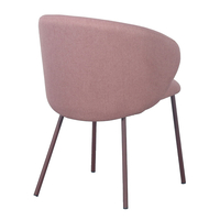 KIRA CHAIR FABRIC PINK METAL PUCE DARK E1 PRC