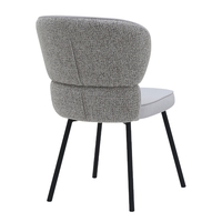 SAHARA CHAIR FABRIC GREY LIGHT METAL BLACK E1 PRC