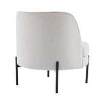 CESTA ARMCHAIR FABRIC CREAM METAL BLACK PRC