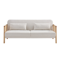 AMMOS SOFA BED 3SEAT FABRIC OFF WHITE FABRIC NATURAL E1