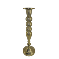 DAZZLE CANDLE HOLDER ALUMINIUM GOLD 15x15xH46cm IN
