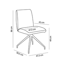 ARM CHAIR FABRIC GREY LIGHT METAL BLACK MAT E1 PRC