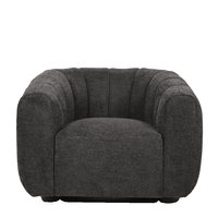 ASCOT ARMCHAIR SWIVEL FABRIC GREY METAL PRC