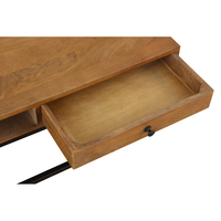CASSETTO COFFEE TABLE 1DRAWER WOOD MANGO WALNUT METAL BLACK 100x60xH40cm IN