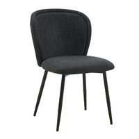 FIGARO CHAIR FABRIC ANTRACITE METAL BLACK E1 PRC