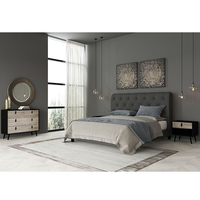 OMNIA COMMODE CHIPBOARD WITH MELAMINE CARTA BLACK WOOD RUBBERWOOD SONOMA WITH PATTERN E1 PRC