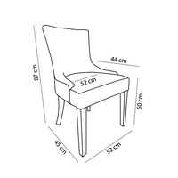 OXFORD CHAIR FABRIC SAND BEIGE WOOD RUBBERWOOD BLACK PRC