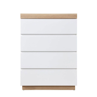 CASA PEDESTAL 4DRAWERS CHIPBOARD WITH MELAMINE CARTA WHITE CHIPBOARD WITH MELAMINE CARTA NATURAL E1