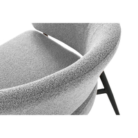 MORITZ ARMCHAIR FABRIC GREY METAL BLACK E1 PRC