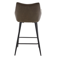 MALONE STOOL BAR EASY CLEAN FABRIC BEIGE OLIVE GREEN METAL BLACK E1 PRC