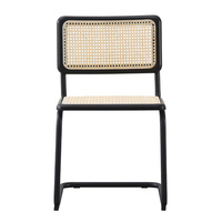 BROYER CHAIR WOOD RUBBERWOOD BLACK RATTAN PRC