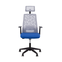 VITRIO CHAIR DESK FABRIC GREY BLUE 63x59xH127cm E1 PRC