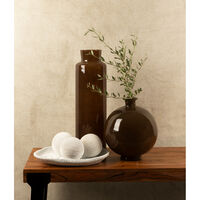 CRUSHED CARAMEL VASE RECYCLED GLASS CARAMEL D24/28