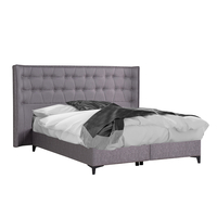 ORIGAMI BED WITH STORAGE (FOR MATTRESS 160x200cm) VELVET GREY 26-902 E1 TR