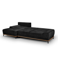 NATURA SOFA BED CORNER LEFT EASY CLEAN FABRIC ANTHRACITE E1 EU