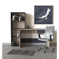 CRANE 2 PAINTING CANVAS PETROL WHITE WOOD BLACK 82